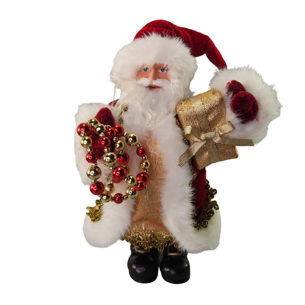Home For The Holidays Visions of Santa Claus Figurine Christmas Holiday Red Coat